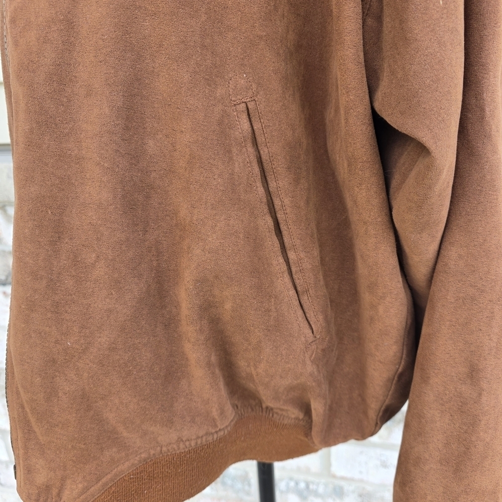 Vintage Winner Mate Suede Bomber Jacket | Water Resistant | Brown | L - Picture 4 of 12